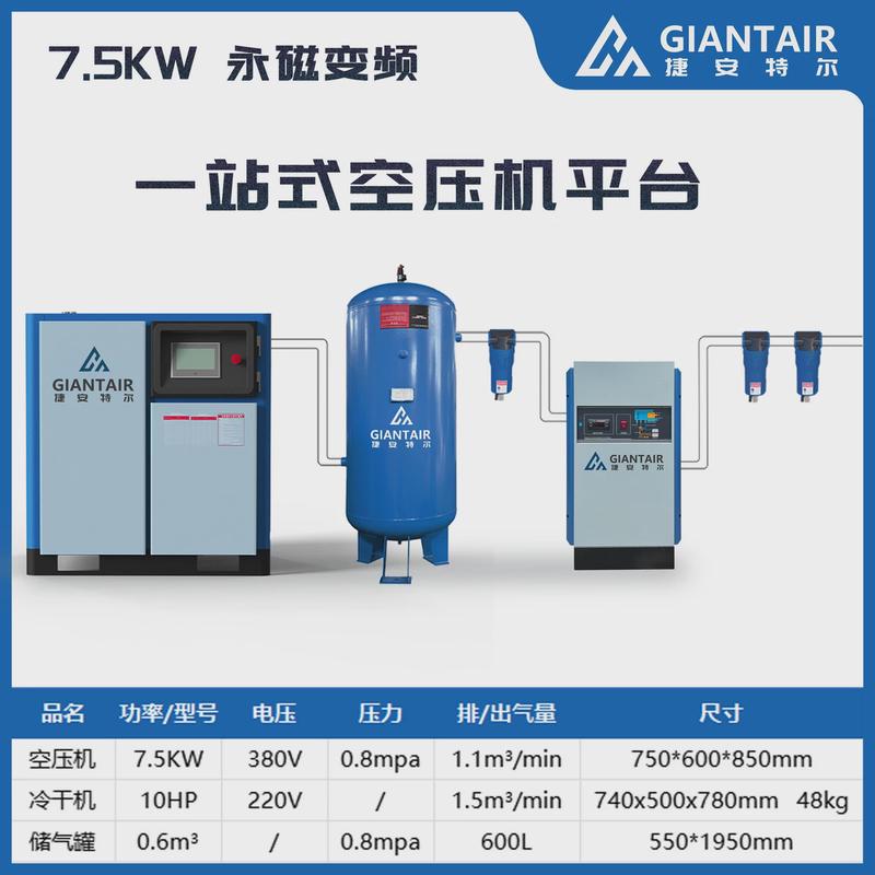 7.5/15/22kw永磁变频螺杆式空气压缩机空压机工业级工厂专用小型 - 图3
