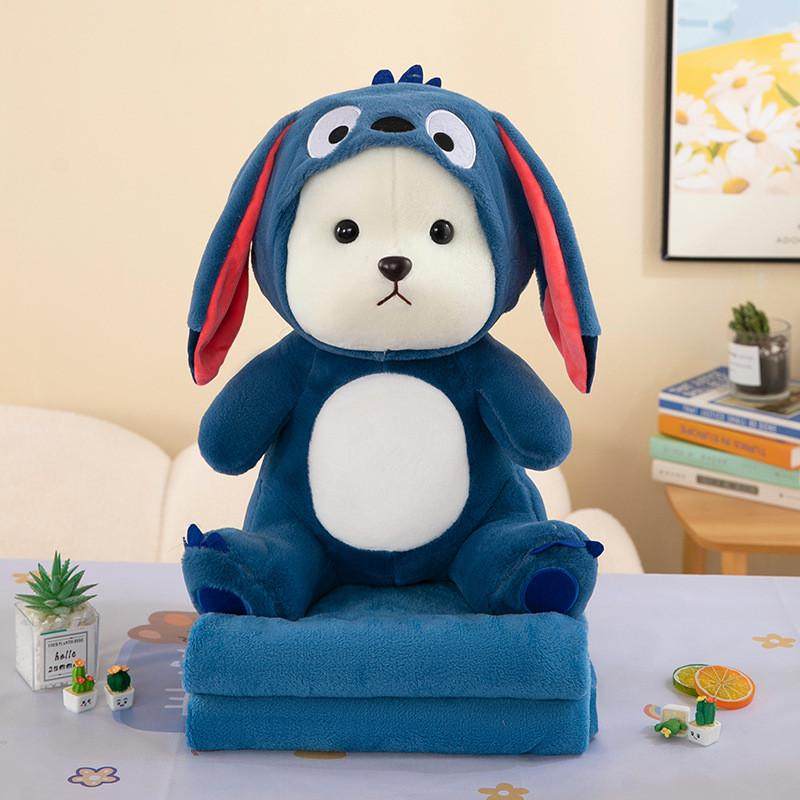 卡通可爱变身彩熊抱枕被子两用车载空调被靠垫二合一儿童午睡毯子,淘宝优惠券,粉丝福利购,淘宝优惠卷