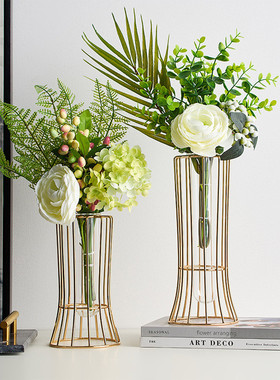 热销现代简约水养轻奢小花瓶客厅玻璃水培植物插花餐桌装饰品创意