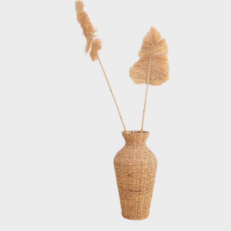 跨境手工编织草编花篮民宿风格编织竹编花瓶美式艺术摆设拍摄用品,淘宝优惠券,粉丝福利购,淘宝优惠卷