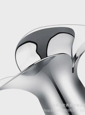 北欧简约花器饰客厅摆件插花软装不锈钢花瓶轻奢样板房