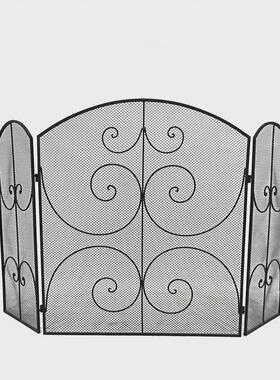 铁艺屏风壁炉屏风隔断壁炉围栏防护壁炉护栏网装饰家用火炉围
