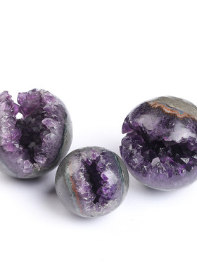 玛瑙乌拉圭天然紫晶洞开口笑紫水晶簇批发聚宝盆装饰品工艺品摆件