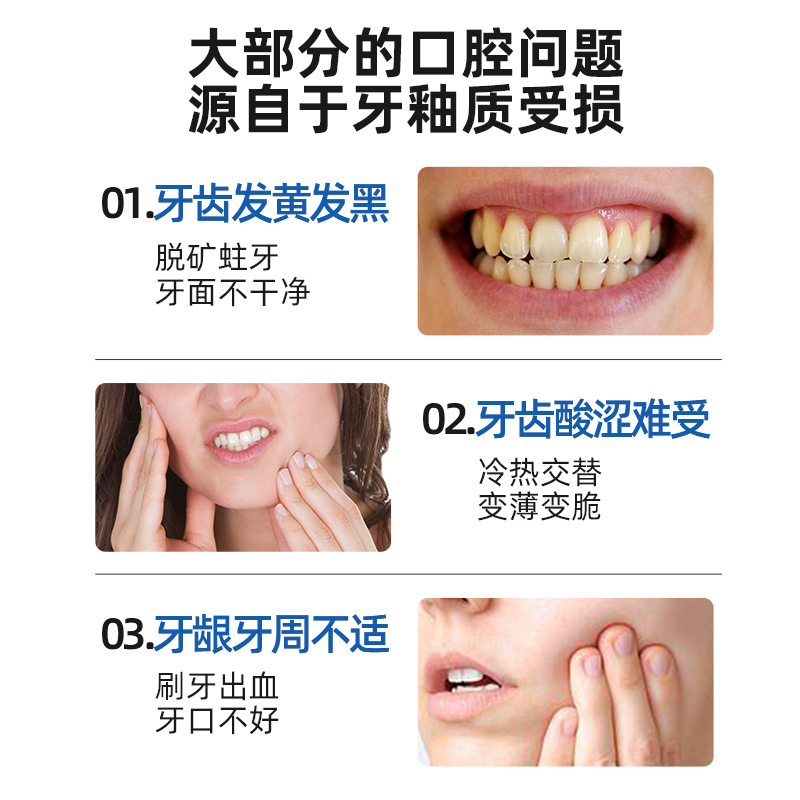 【140g大容量】俊小白羟基磷灰石修护牙膏成人含氟大容量家庭装 - 图0