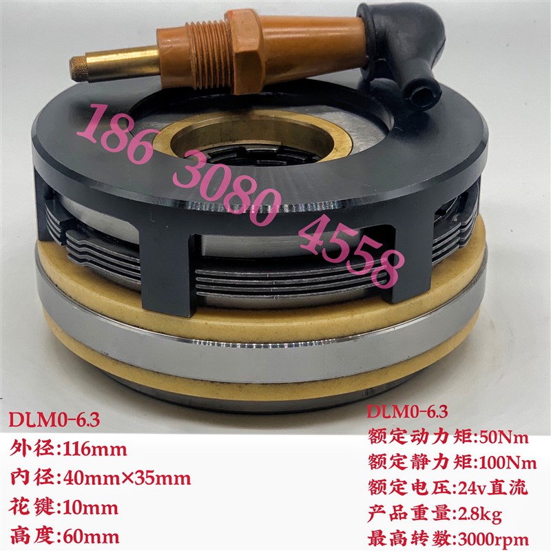 电磁离合器DLM0-2.5A6.3A16A40A湿式多片DC24V现货供应质保一年 - 图0