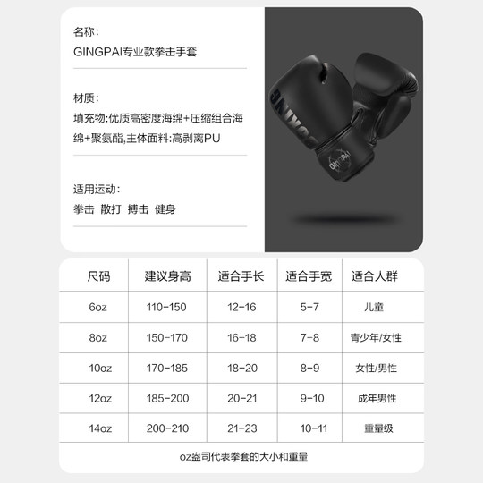 BOXERGING professional boxing gloves thickened and upgraded protection