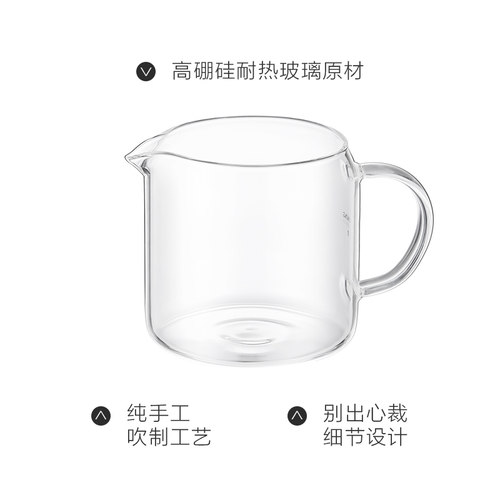 金灶明尊CP33茶杯公道杯加厚玻璃带手柄分茶器功夫茶具分茶杯茶具 - 图1