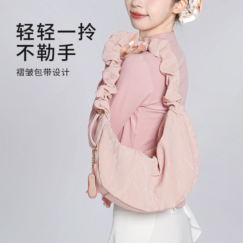 New dance dumpling bag large capacity storage bag for women ballet handbag single shoulder crossbody waterproof tote bag