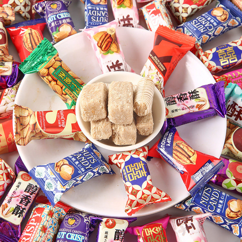混合装花生酥心糖果大礼包结婚宴满月喜糖过年招待大虾酥年货批发
