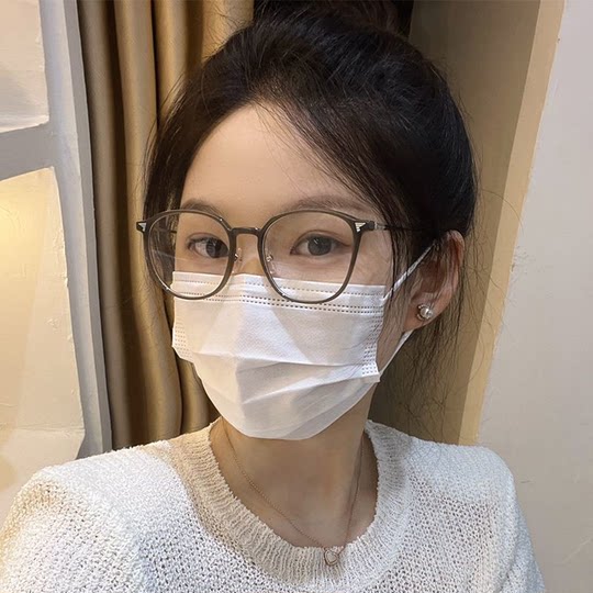 森蓝家网红同款奶咖近视眼镜架时尚防蓝光眼镜女可配有度数眼镜框