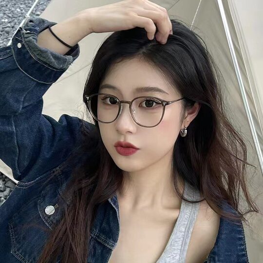森蓝家网红同款奶咖近视眼镜架时尚防蓝光眼镜女可配有度数眼镜框