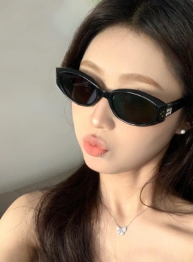 森蓝家高级感多边形小框潮酷猫眼gm墨镜新款防紫外线太阳眼镜女