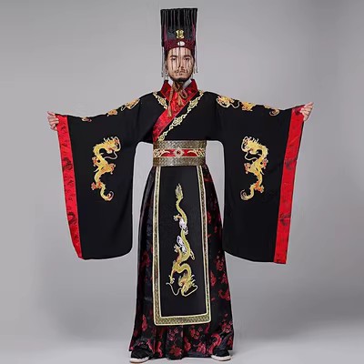 出租皇帝服古装汉服租借元旦话剧剧本杀表演服将军士兵演出服租赁 - 图1