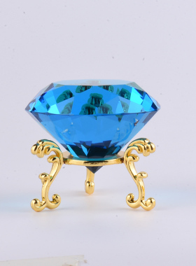 水晶玻璃钻石生日礼物装饰摆件