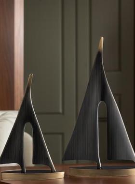 一帆风顺铜帆船客厅高档办公室装饰送领导老板工艺品摆件乔迁新居