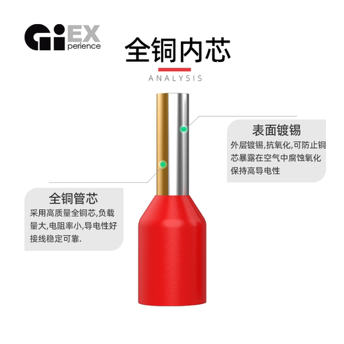 VE管型预绝缘接线端子VE0508/E1008管型端子压线钳收纳盒针型铜管 - 图0