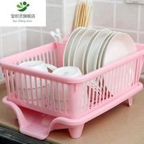 Kitchen Shelve Plastic Bowl Cabinet Big drain Bowl Rack Bowls Chopsticks Cutlery Cutlery Holder with lid Dish Basket