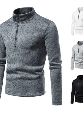 Winter men's sweater high neck bottoming shirt jacke