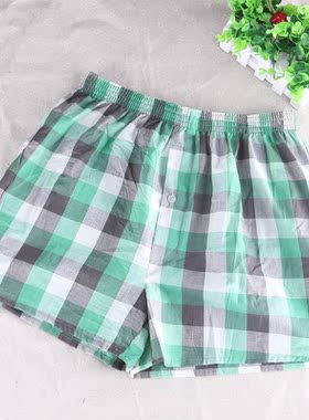 12pcs Classic Plaid Men's Boxers Cotton  Underwear Trunk
