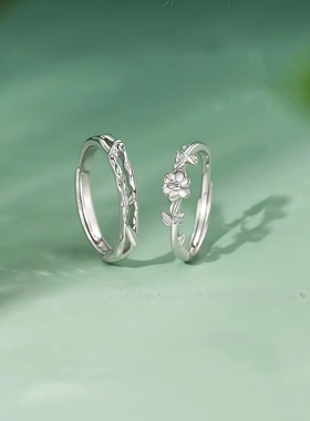 《栀子》情侣戒指一对款小众设计