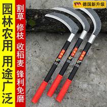 German quality sickle cutting grass knife agricultural manganese steel corn weeding multifunctional clean knife long special agricultural tool deity