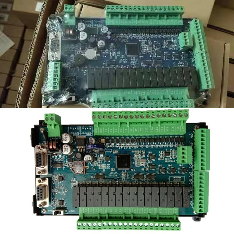 领中达优JK控3U-32MRT-16MT10AD2DA控制器8轴FX3UPLC工控板64导轨-图0