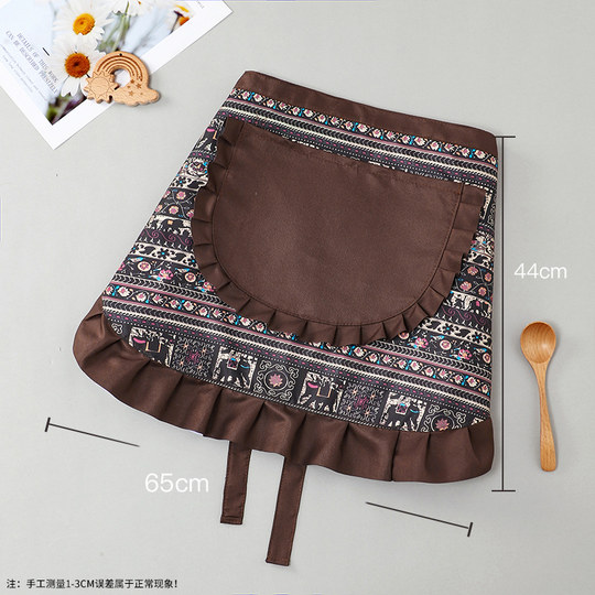 韩式半身围裙厨房家用2025新款时尚纯棉做饭餐饮专用网红夏季薄款