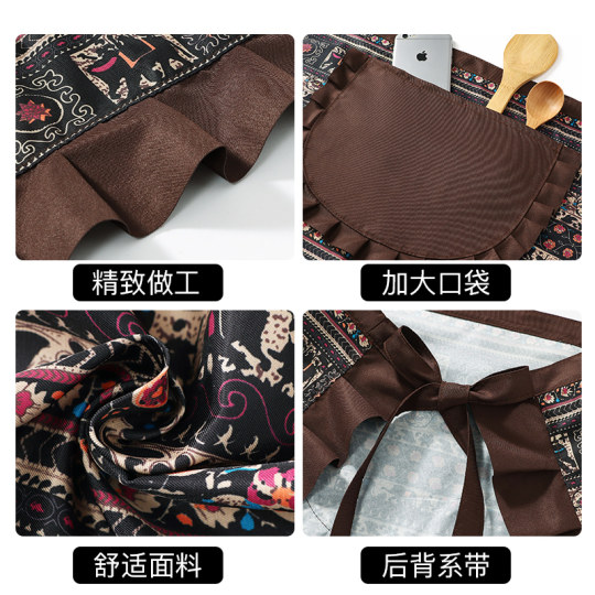 韩式半身围裙厨房家用2025新款时尚纯棉做饭餐饮专用网红夏季薄款