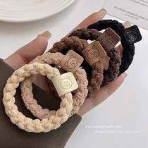 Plush pellet head small intestine hair ring head accessories leather fascia women Zen high elastic durable head rope 2022 New hair rope