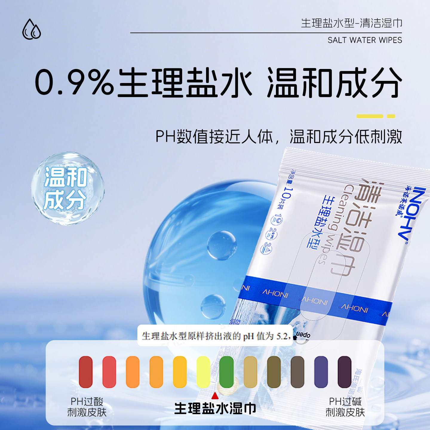 海氏海诺生理性盐水湿巾清洁湿巾敷脸儿童成人手伤口鼻独立包装消,淘宝优惠券,粉丝福利购,淘宝优惠卷