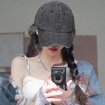 Grey Black Baseball Cap Woman Spring Summer New 100 Hitch High Horse Tail Shade Big Head Circumference Wide Peak Duck Tongue Hat Man