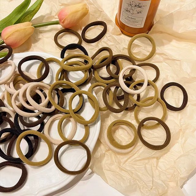Internet celebrity hair band, simple high-elasticity seamless rubber band, women's hair tie, ponytail, durable hair rope