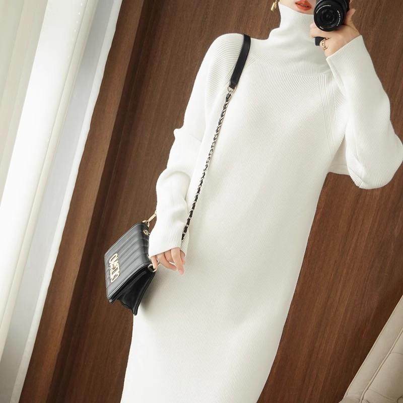 长款毛衣女过膝秋冬新款宽松加厚高领针织连衣裙连体长裙内搭打底,淘宝优惠券,粉丝福利购,淘宝优惠卷