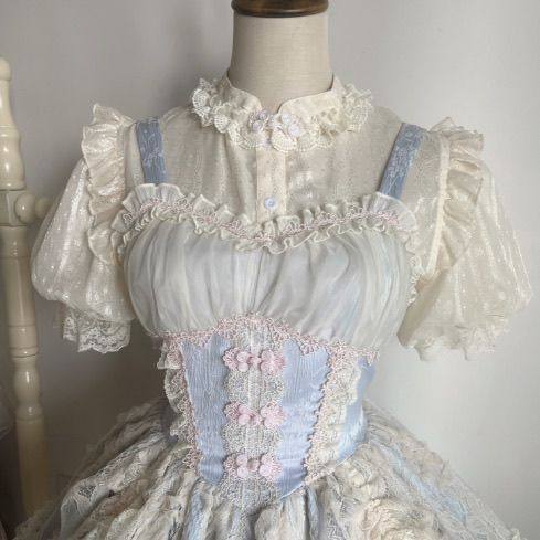 日系甜美可爱lolita洋装超柔纱内搭衬衫打底上衣女夏天装,淘宝优惠券,粉丝福利购,淘宝优惠卷