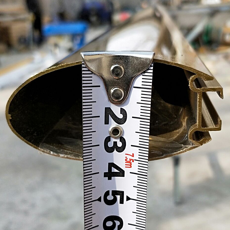 7538金色铝材带防砸胶条杆智能停车场小区门卫自动升降道闸椭圆杆 - 图2