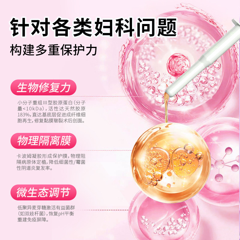 克安舒妇科凝胶阴道炎辅助治疗用药医用卡波姆抑霉菌宫颈糜烂私密