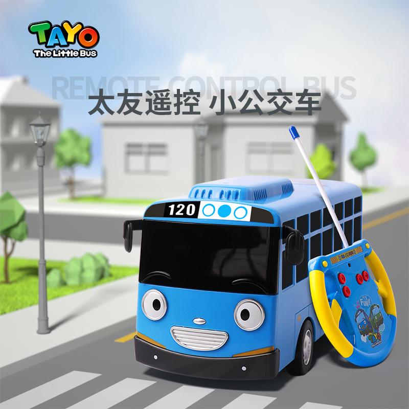 韩国TAYO声光版太友小公交车巴士罗杰希特惯性汽车男女孩玩具套装 - 图1