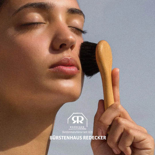 德国REDECKER软毛红铜洗脸刷紧致脸部按摩刷美容刷去角质温和干刷