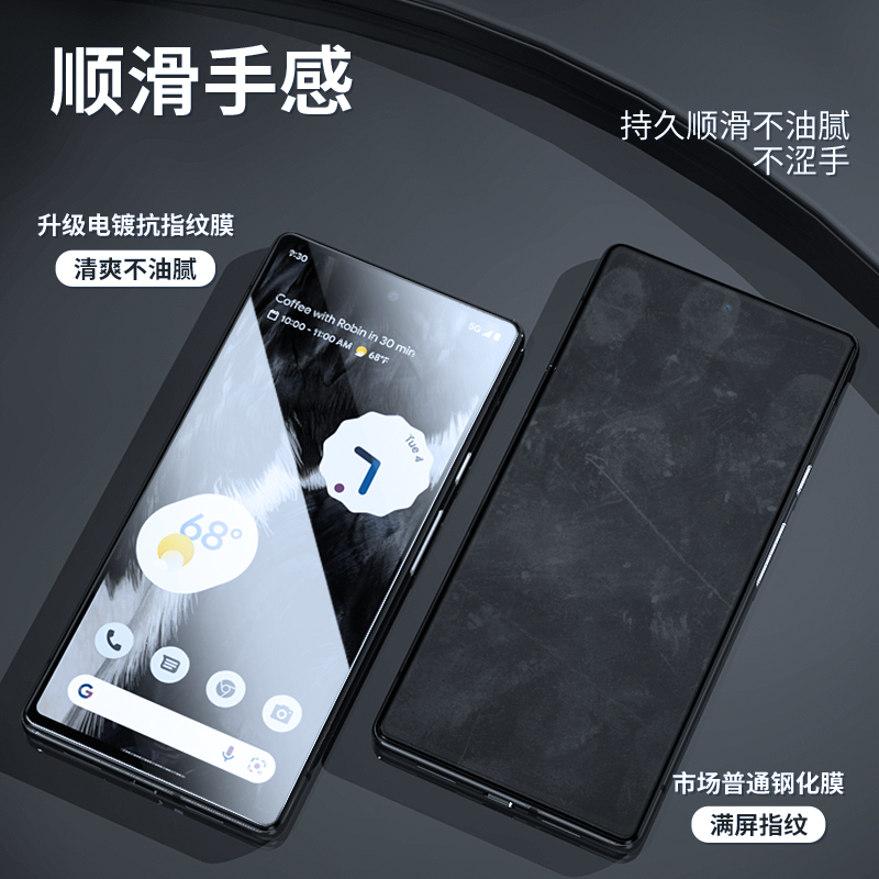 灰锐适用pixel7钢化膜8全屏黑边覆盖谷歌Pixel6A手机电竞疏油层防指纹5防爆4xl防摔3axl高清Fold玻璃保护贴膜 - 图3