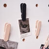 Wooden hole board metal clip storage photo poster display