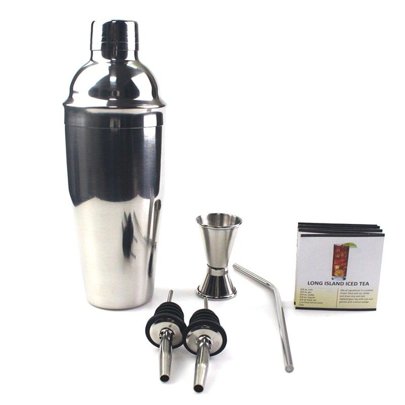Stainless Steel Bartender Kit Cocktail Shaker Bar Set Profes - 图0