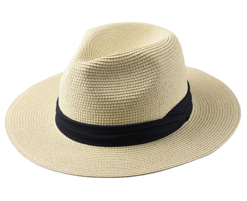 Large Size Panama Hats Lady Beach Wide Brim Straw Hat Man Su - 图0