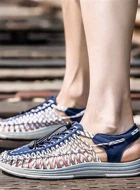 Men s Sandals 2022 New Summer Breathable Soft Flat Sandal