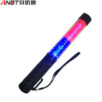 Andatonrechargeable traffic command touts versatile handheld fluorescent stick led flash stick night signage red