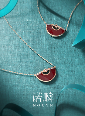 诺麟羽系列轻罗羽扇项链OX002