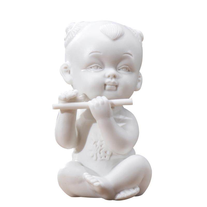 创意手工陶瓷人物早生贵子宝宝金童玉女婚庆礼品善财童子家居摆件