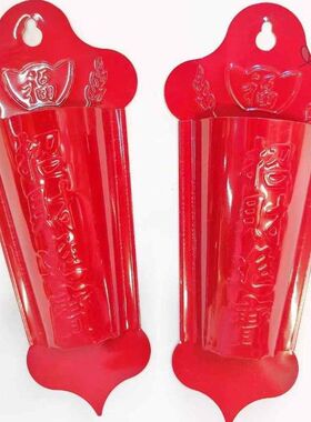 门口免打孔插香筒门神不锈钢插香炉中式潮汕拜神金色门炉挂香供奉