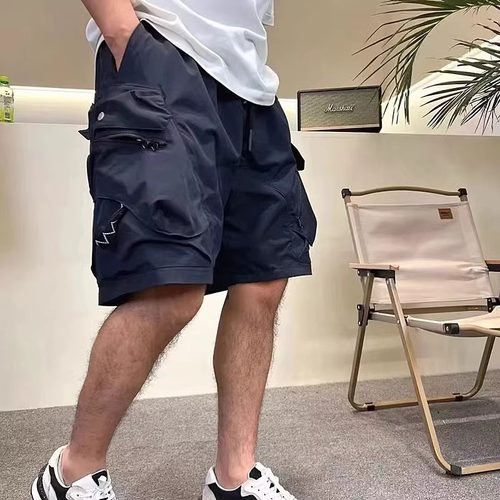 美式机能工装短裤男士夏季中裤户外运动速干口袋高档阔腿五分裤衩 - 图2