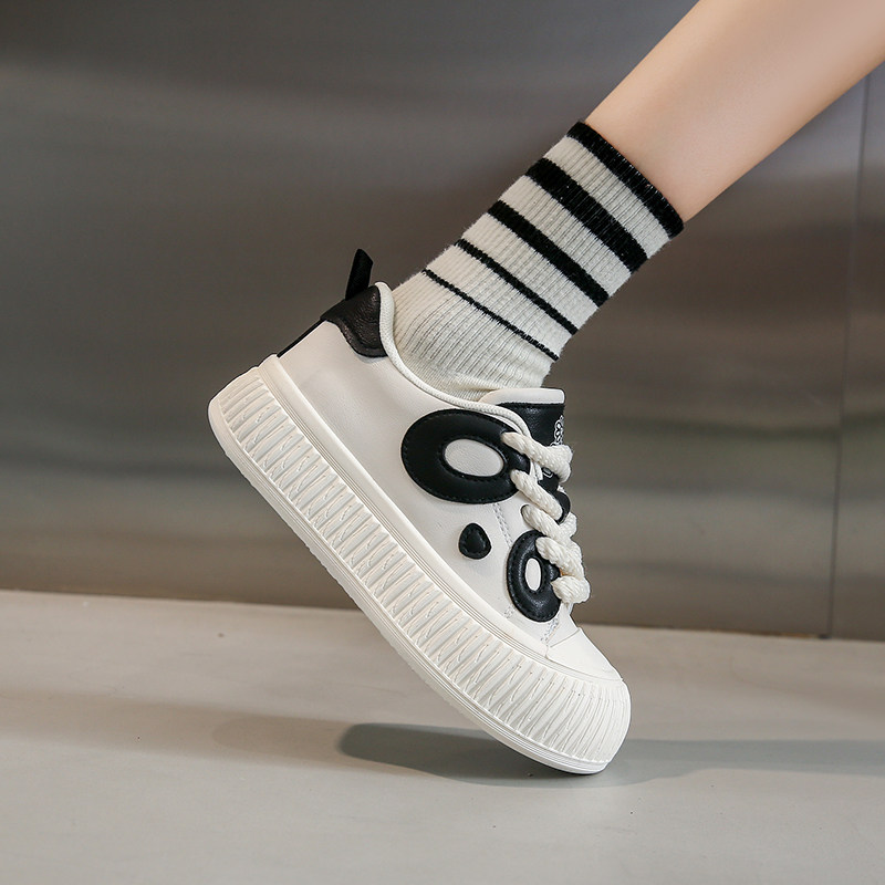 313233小码女鞋秋爆款丑萌饼干面包鞋34码熊猫鞋奶呼呼大头小白鞋,淘宝优惠券,粉丝福利购,淘宝优惠卷