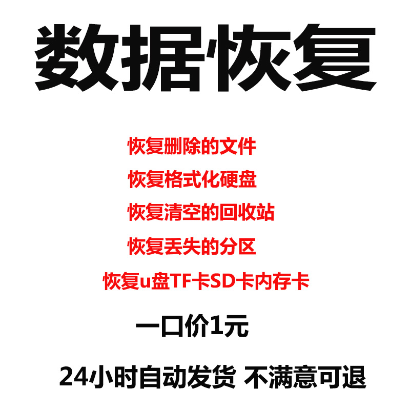 电脑相机格式U盘内存SD卡硬盘误删数据恢复技术软件工具图片文件 - 图0